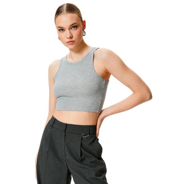 Maiou pentru femei Koton 4SAK10011EK XL/ Grey photo 1 Maiou pentru femei Koton 4SAK10011EK XL/ Grey photo 1
