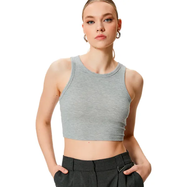 Maiou pentru femei Koton 4SAK10011EK XL/ Grey photo 4 Maiou pentru femei Koton 4SAK10011EK XL/ Grey photo 4
