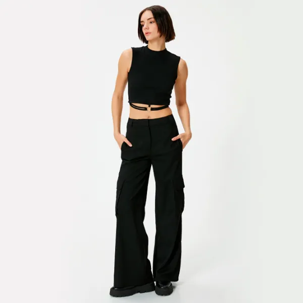 Майка для женщин Koton 4SAL30027IK L/ Черный photo 5 Майка для женщин Koton 4SAL30027IK L/ Черный photo 5