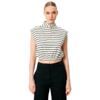 Tricou pentru femei Koton 4SAK50211EK 100% bumbac/ White