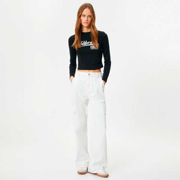 Tricou pentru femei Koton 4SAK50278EK 96% Poliester/ Black photo 3