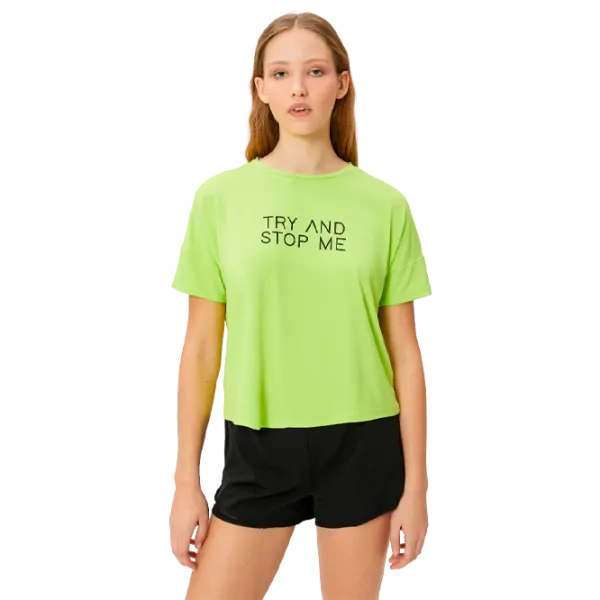 Tricou pentru femei Koton 4SAK10003NK 88% poliamida, 12% elastan/ Yellow photo 1