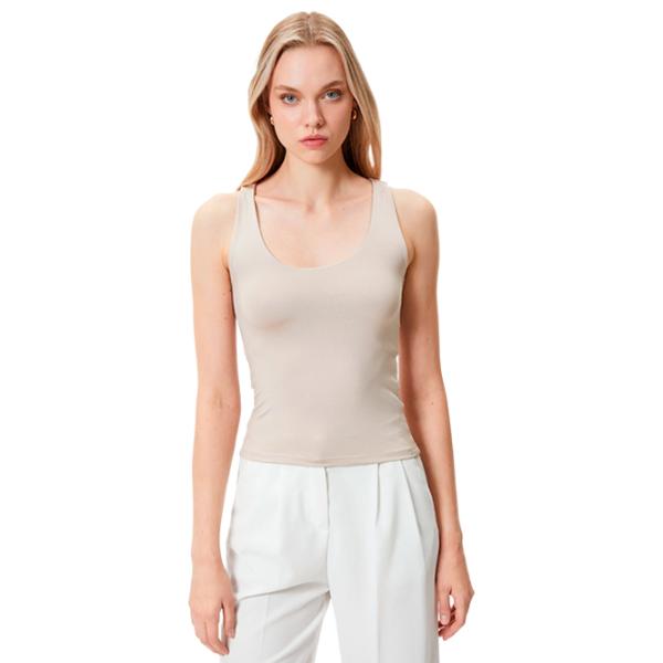 Maiou pentru femei Koton 4SAK10013EK XL/ Beige photo 1 Maiou pentru femei Koton 4SAK10013EK XL/ Beige photo 1