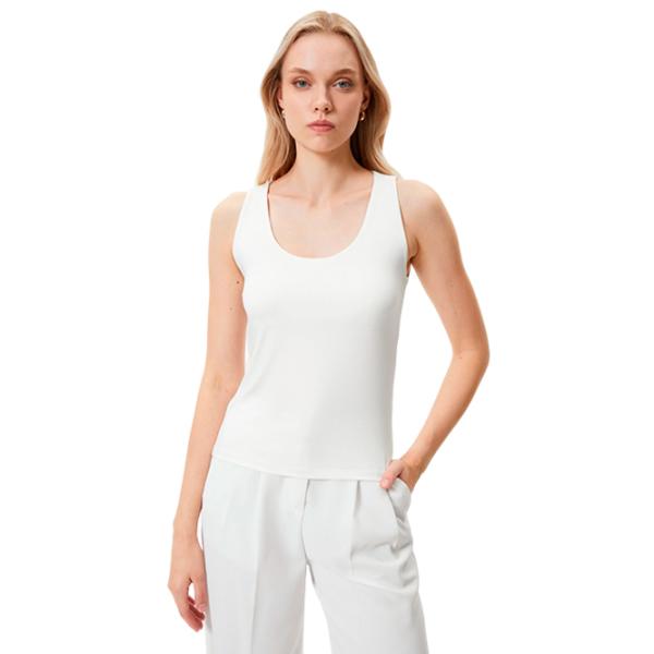 Майка для женщин Koton 4SAK10013EK M/ Белый photo 1 Майка для женщин Koton 4SAK10013EK M/ Белый photo 1