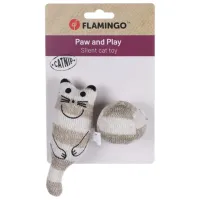 Jucărie pentru pisici Flamingo Faci Cat + Ball 