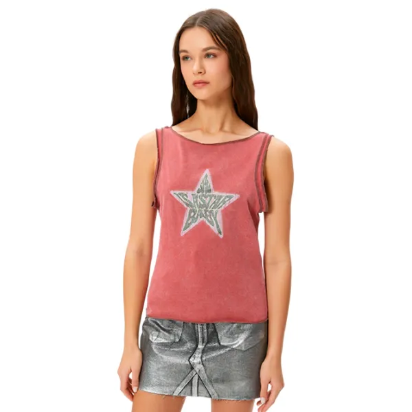 Майка для женщин Koton 4SAL30030IK M/ Красный photo 1 Майка для женщин Koton 4SAL30030IK M/ Красный photo 1