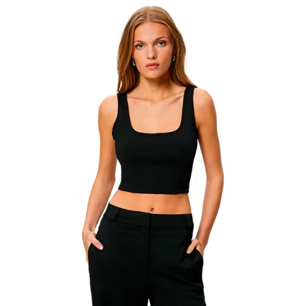 Maiou pentru femei Koton 4SAK10015EK XL/ Black photo 1