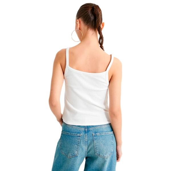 Maiou pentru femei Koton 4SAL30094IK S/ White photo 2 Maiou pentru femei Koton 4SAL30094IK S/ White photo 2