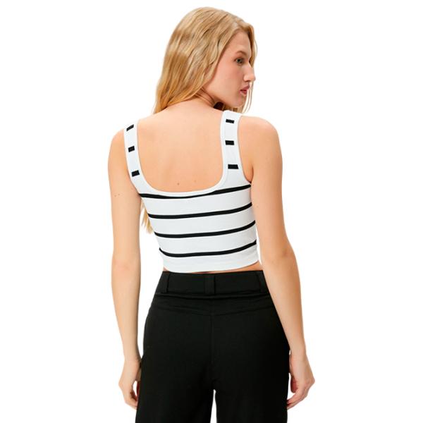 Maiou pentru femei Koton 4SAL30023IK S/ White photo 2 Maiou pentru femei Koton 4SAL30023IK S/ White photo 2