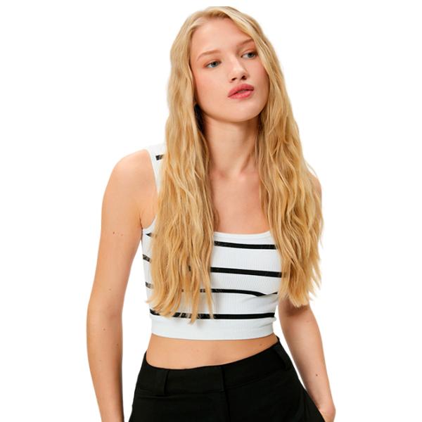 Maiou pentru femei Koton 4SAL30023IK S/ White photo 3 Maiou pentru femei Koton 4SAL30023IK S/ White photo 3