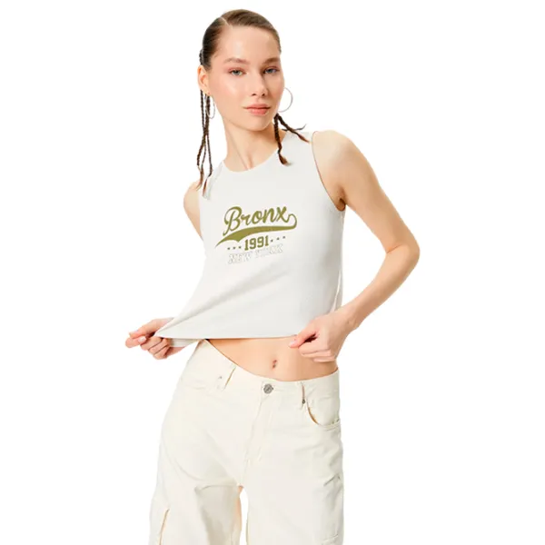 Майка для женщин Koton 4SAL30013IK L/ Бежевый photo 3 Майка для женщин Koton 4SAL30013IK L/ Бежевый photo 3