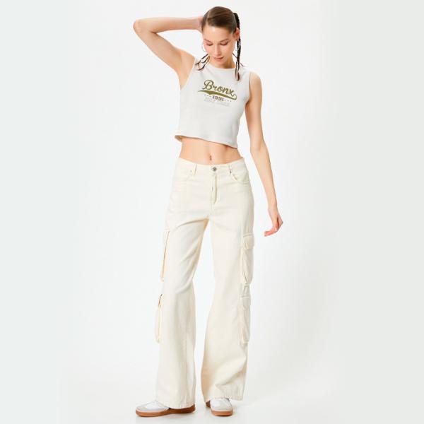 Майка для женщин Koton 4SAL30013IK L/ Бежевый photo 5 Майка для женщин Koton 4SAL30013IK L/ Бежевый photo 5