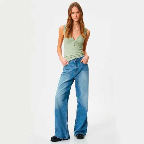 Maiou pentru femei Koton 4SAK10084EK XL/ Green photo 5 Maiou pentru femei Koton 4SAK10084EK XL/ Green photo 5