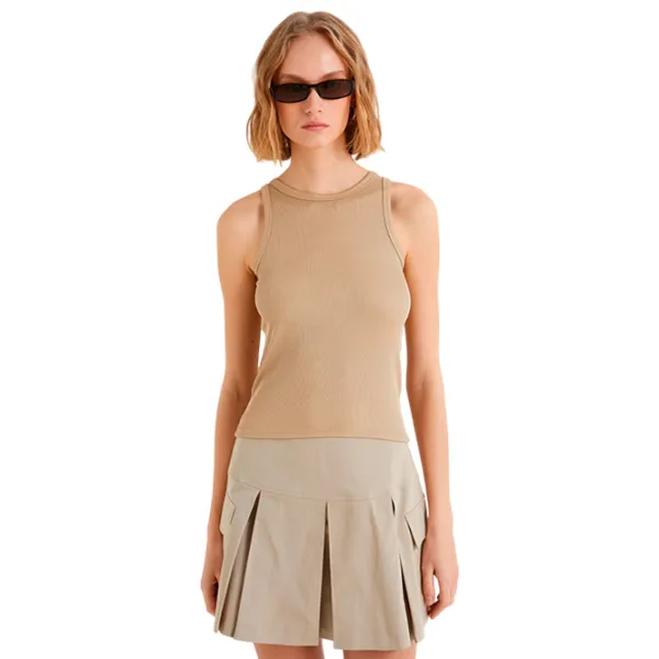 Maiou pentru femei Koton 4SAK10004EK XL/ Beige photo 1 Maiou pentru femei Koton 4SAK10004EK XL/ Beige photo 1