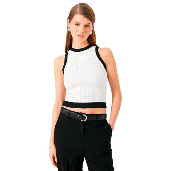 Maiou pentru femei Koton 4SAK30034HT XS/ White photo 1