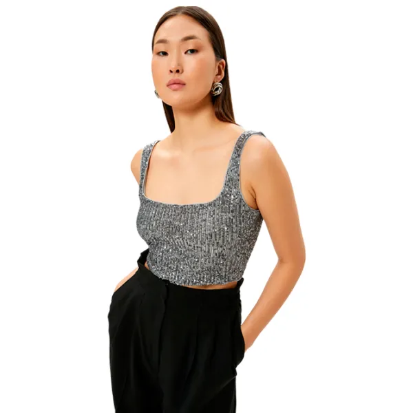 Майка для женщин Koton 4SAK30001FK M/ Grey photo 3 Майка для женщин Koton 4SAK30001FK M/ Grey photo 3