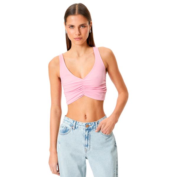 Maiou pentru femei Koton 4SAL30073IK S/ Pink photo 1 Maiou pentru femei Koton 4SAL30073IK S/ Pink photo 1