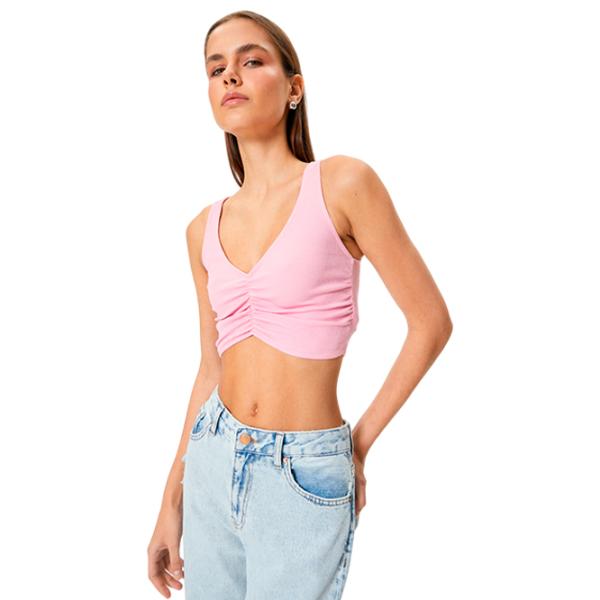 Maiou pentru femei Koton 4SAL30073IK S/ Pink photo 3 Maiou pentru femei Koton 4SAL30073IK S/ Pink photo 3