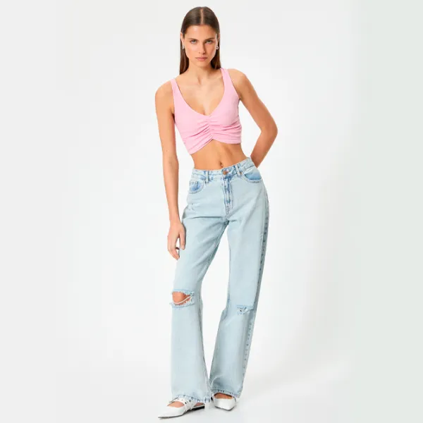 Майка для женщин Koton 4SAL30073IK XS/ Розовый photo 5 Майка для женщин Koton 4SAL30073IK XS/ Розовый photo 5