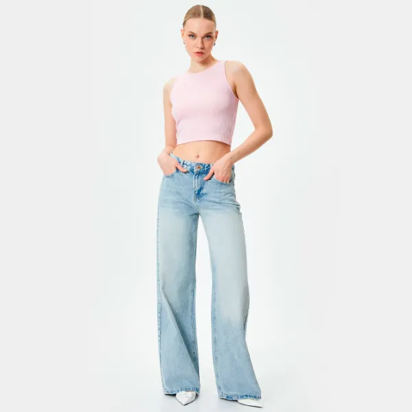 Maiou pentru femei Koton 4SAK10088EK XL/ Pink photo 5 Maiou pentru femei Koton 4SAK10088EK XL/ Pink photo 5