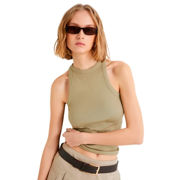 Maiou pentru femei Koton 4SAK10471EK L/ Khaki photo 3