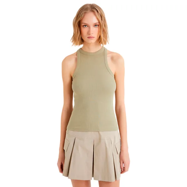 Maiou pentru femei Koton 4SAK10471EK XS/ Khaki photo 1 Maiou pentru femei Koton 4SAK10471EK XS/ Khaki photo 1