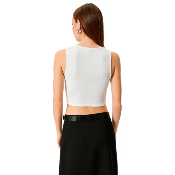 Maiou pentru femei Koton 4SAL30107IK XS/ White photo 2