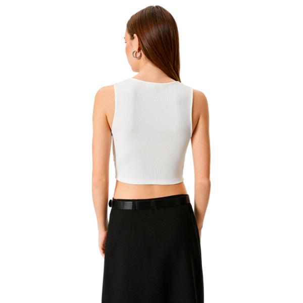 Maiou pentru femei Koton 4SAL30107IK XS/ White photo 2