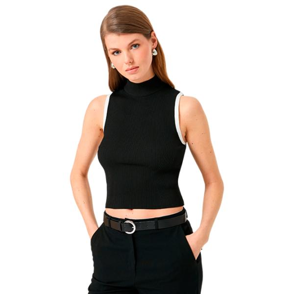 Maiou pentru femei Koton 4SAK30043HT XL/ Black photo 1 Maiou pentru femei Koton 4SAK30043HT XL/ Black photo 1
