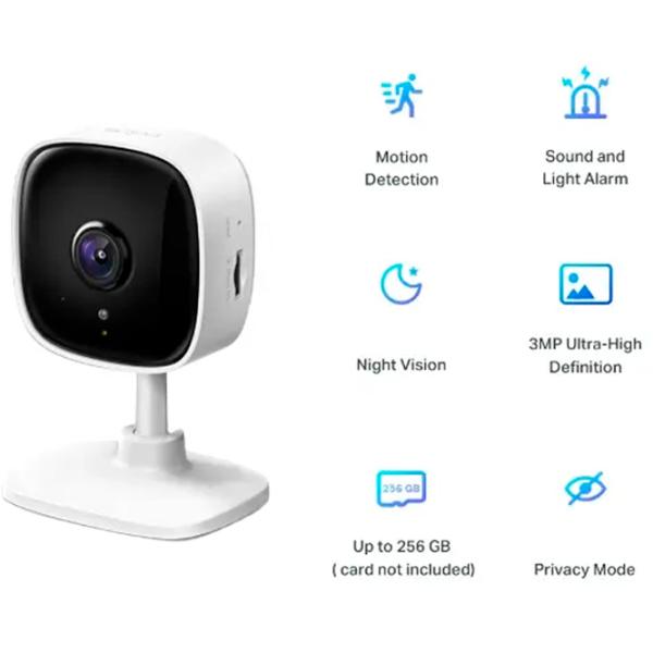 Cameră de supraveghere TP-Link TAPO C110 Fără fir/ White photo 3 Cameră de supraveghere TP-Link TAPO C110 Fără fir/ White photo 3
