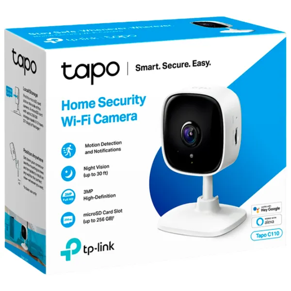 Cameră de supraveghere TP-Link TAPO C110 Fără fir/ White photo 4 Cameră de supraveghere TP-Link TAPO C110 Fără fir/ White photo 4