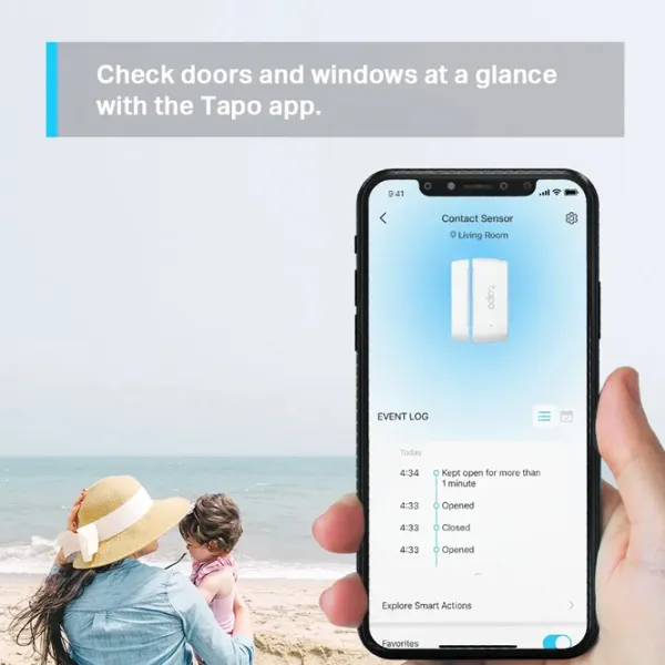 Senzor de contact TP-Link Tapo T110 White photo 6