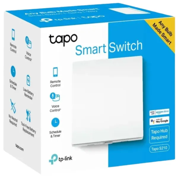 Умный переключатель TP-Link Tapo S210 Белый photo 3