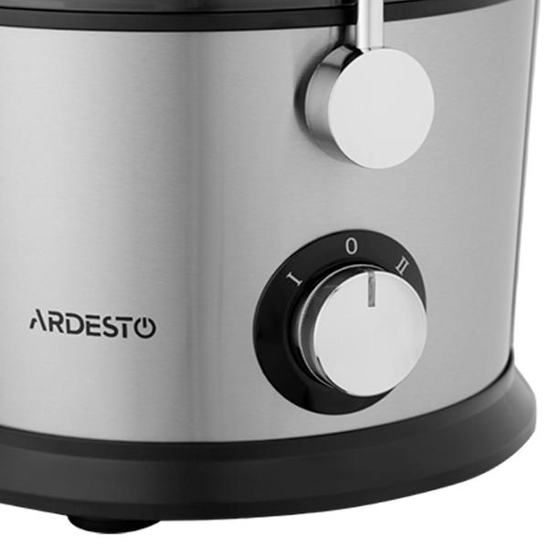 Storcator de fructe Ardesto JEG-800 Centrifugă / 1100 W / Black Silver photo 7