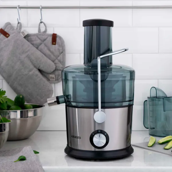 Storcator de fructe Ardesto JEG-800 Centrifugă / 1100 W / Black Silver photo 12