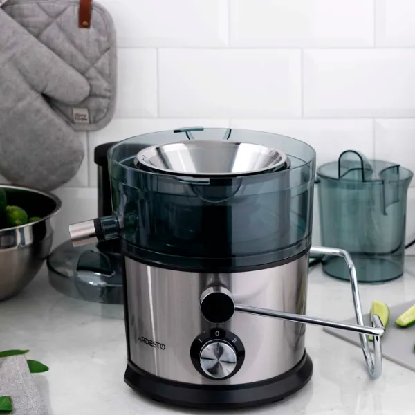 Storcator de fructe Ardesto JEG-800 Centrifugă / 1100 W / Black Silver photo 14