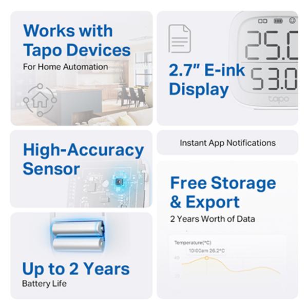 Stație meteorologică TP-Link Tapo T315 White photo 6