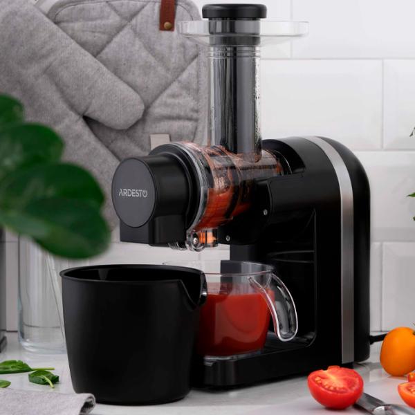 Storcator de fructe Ardesto JEG-1500S Cu melc / 200 W / Silver Black photo 11