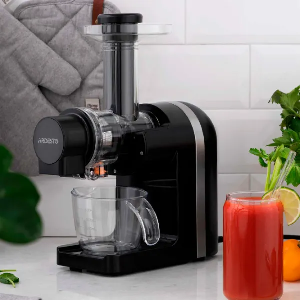 Storcator de fructe Ardesto JEG-1500S Cu melc / 200 W / Silver Black photo 12