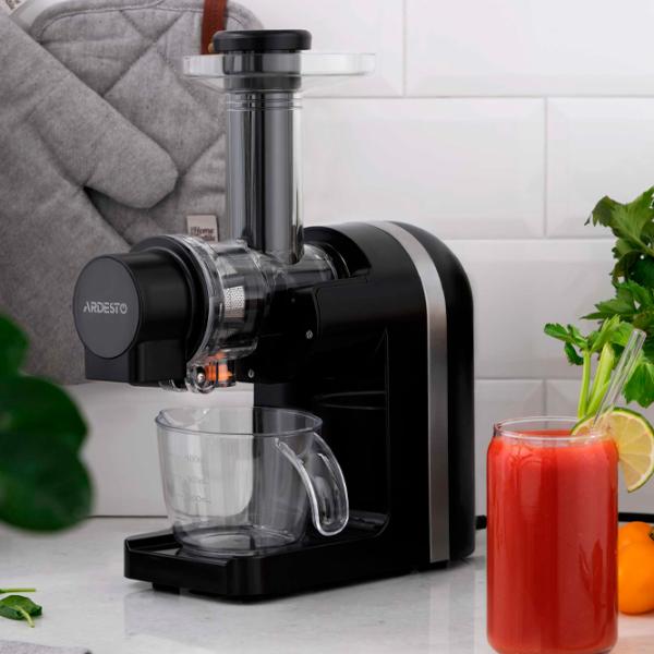 Storcator de fructe Ardesto JEG-1500S Cu melc / 200 W / Silver Black photo 12