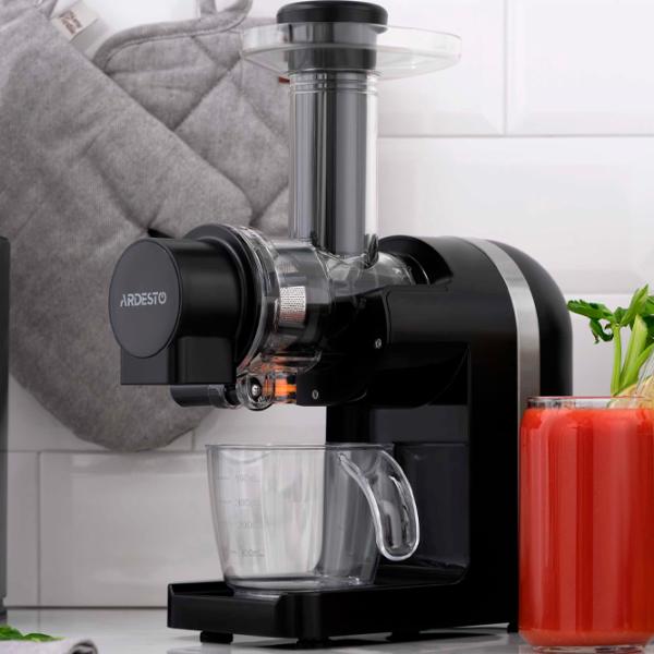 Storcator de fructe Ardesto JEG-1500S Cu melc / 200 W / Silver Black photo 13