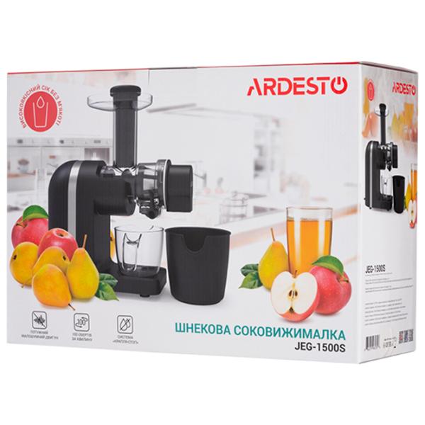 Storcator de fructe Ardesto JEG-1500S Cu melc / 200 W / Silver Black photo 14