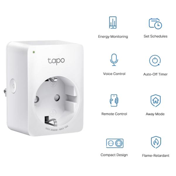 Smart priza TP-Link Tapo P110 Белый photo 2