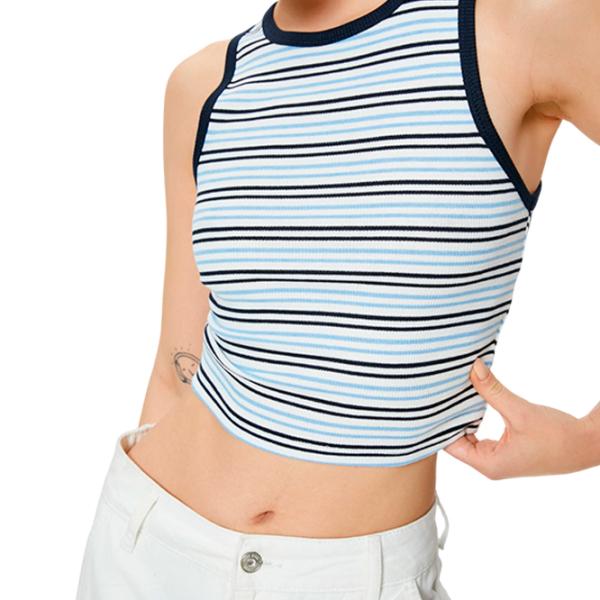 Maiou pentru femei Koton 4SAL30095IK L/ Blue photo 4 Maiou pentru femei Koton 4SAL30095IK L/ Blue photo 4