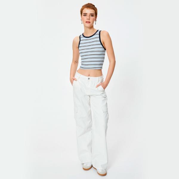 Maiou pentru femei Koton 4SAL30095IK L/ Blue photo 5 Maiou pentru femei Koton 4SAL30095IK L/ Blue photo 5