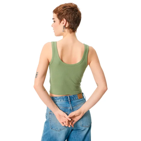 Maiou pentru femei Koton 4SAL30009IK XS/ Khaki photo 2 Maiou pentru femei Koton 4SAL30009IK XS/ Khaki photo 2