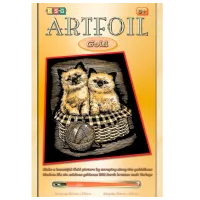 Set de creație Sequin Art Artfoil Gold Kittens SQ0602 8+/ Gold Black