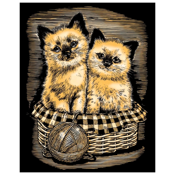 Set de creație Sequin Art Artfoil Gold Kittens SQ0602 8+/ Gold Black photo 2