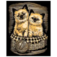 Креативный набор Sequin Art Artfoil Gold Kittens SQ0602 8+/ Золотой Черный photo 2