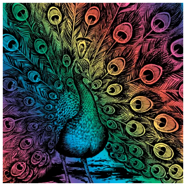 Set de creație Sequin Art Artfoil Rainbow Peacock SQ0543 8+/ Multicolor Multicolor photo 2